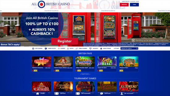 All British Casino desktop